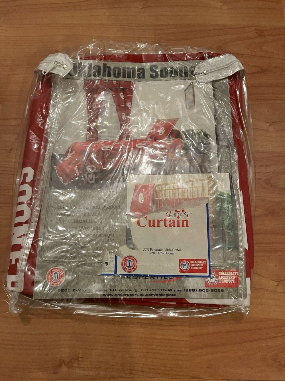 Oklahoma Sooners Shower Curtain Crimson White